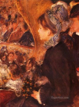 Pierre Auguste Renoir Painting - At The Theatre master Pierre Auguste Renoir